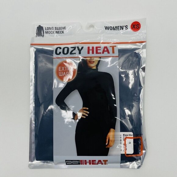 32 Degrees Womens Size XS Mock-Neck Long-Sleeve Top in Indigo Iris Blue 202 - Picture 2 of 8